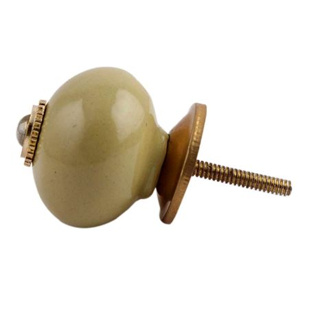 Spanish Olive Golden Fitting Ceramic Drawer Knob Online